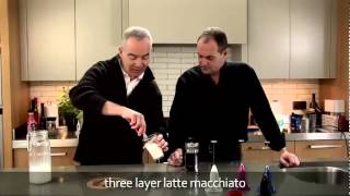 aerolatte  milk frother makes three layer caffè latte macchiato [upl. by Ajay]