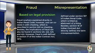 What is Difference Between Fraud amp Misrepresentation [upl. by Donegan]