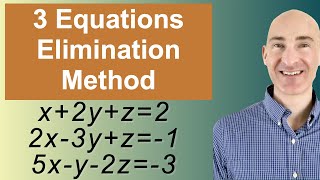 Solving Systems of 3 Equations Elimination [upl. by Desiree45]