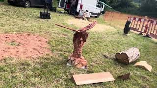 A fabulous range of wooden sculpture at Caerleon festival 2024 [upl. by Nolrac]