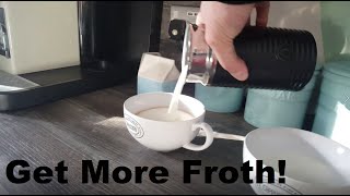 How to Get More Froth from Your Nespresso Coffee Aeroccino  Nespresso tips and help [upl. by Anala730]