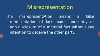 Misrepresentation [upl. by Sayres]