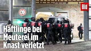 Gefängnismeuterei Polizei stürmt Knast in Thüringen  JVA Untermaßfeld [upl. by Assirek559]